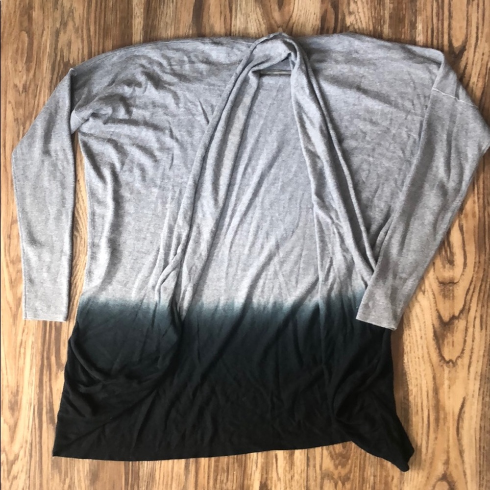 DKNY Jeans Dip Dye Two-Pocket Cardigan